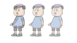 an动画人物变透明不穿帮